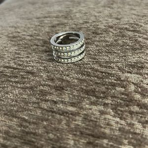 HP 🤩💕 Touchstone Crystal triple threat Ring 3 layers size 6